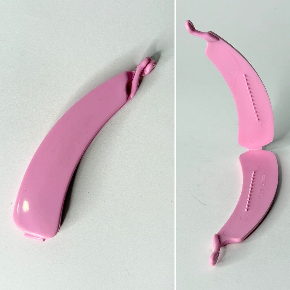 Vintage Goody Banana Hair Clip 80's 90's 3.75" Light Pink Barbiecore
